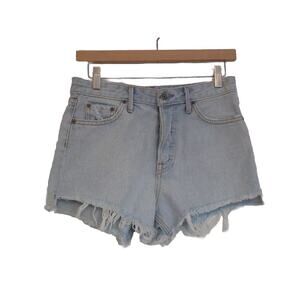 GRLFRND cut off denim shorts distressed high waist size 24 NWOT